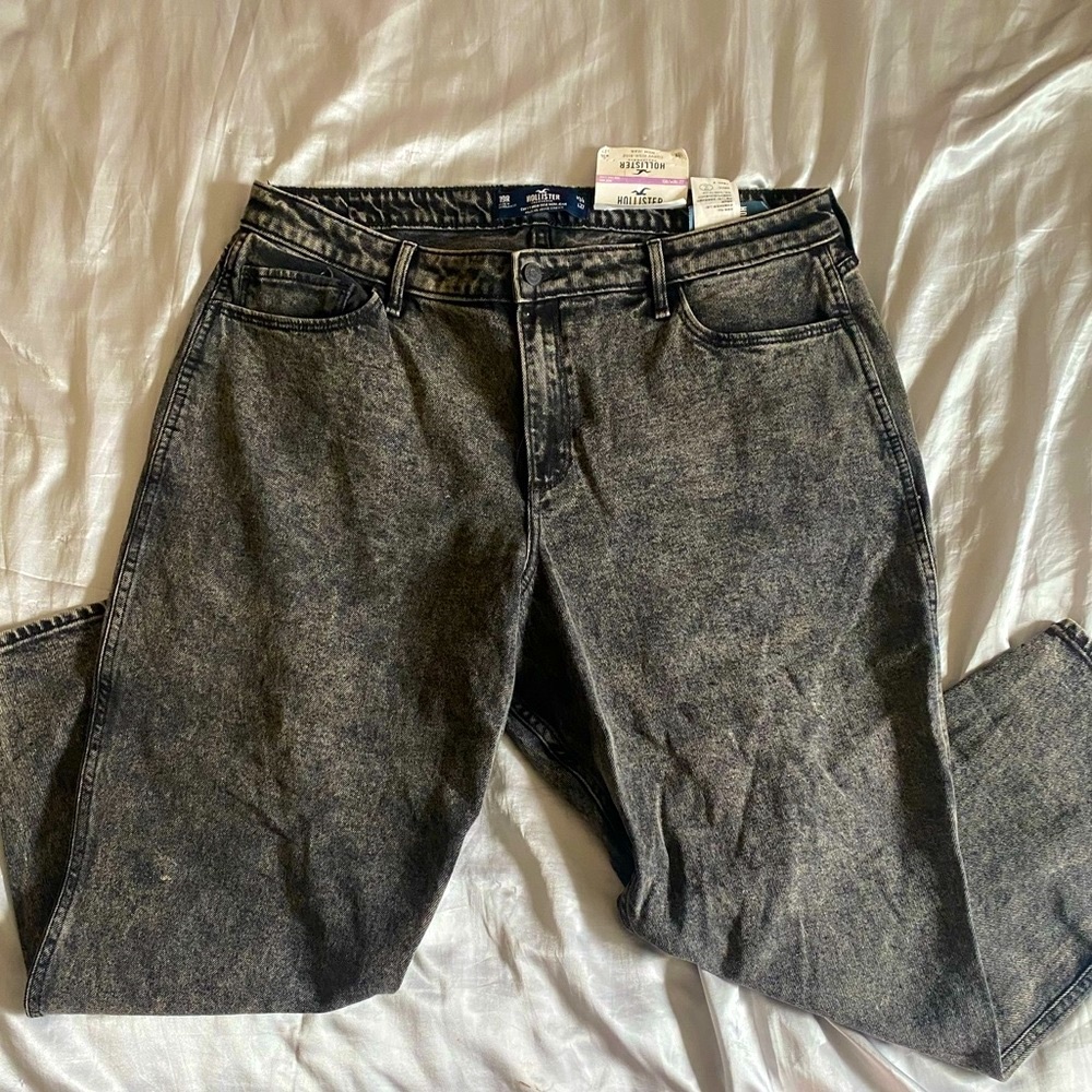 hollister curvy high rise mom jean vintage stretch size 19